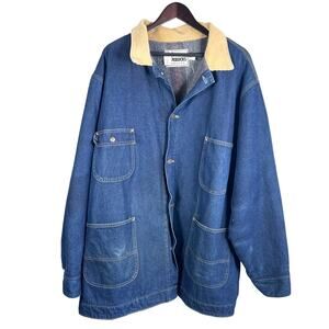 Vintage Sears Roebucks Jean Chore Blanket Lined Jacket XXXXL Tall